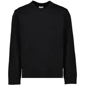 Courrèges, Truien, Heren, Zwart, S, Katoen, Katoenen Ronde Hals Sweatshirt