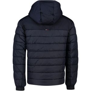 Tommy Hilfiger, Jassen, Heren, Blauw, M, Polyester, Donkerblauwe Winterjas