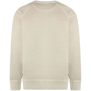 Gant, Sweatshirts & Hoodies, Heren, Beige, L, Katoen, Geribbelde Katoenen Crew-Neck Sweatshirt