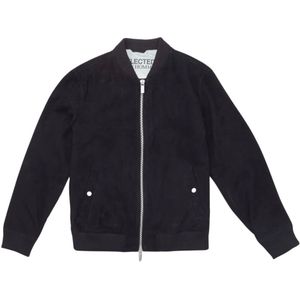 Selected Homme, Suede Nero Bomber Archief Zwart, Heren, Maat:M