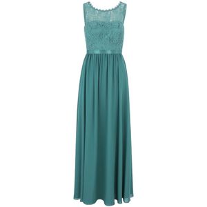 vera mont, Kleedjes, Dames, Groen, 3Xs, Chiffon, Bloemenkant Maxi Cocktailjurk