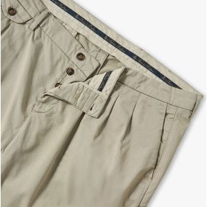 Brooks Brothers, Broeken, Heren, Beige, W33, Katoen, Khaki Regular Fit Double Pleat Katoenen Chinos