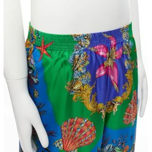 Versace Pre-owned, Pre-owned, Dames, Blauw, S, Pre-owned Silk bottoms