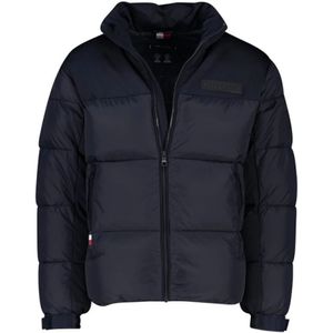 Tommy Hilfiger, Donkerblauwe Winterjas Blauw, Heren, Maat:L