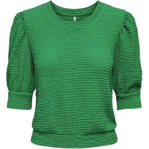 Only, Blouses & Shirts, Dames, Groen, L, Groene Bee Korte Mouw Top