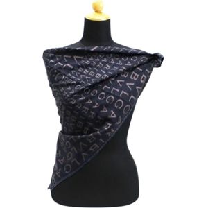 Bvlgari Vintage, Pre-owned, Dames, Zwart, ONE Size, Tweed, Pre-owned Silk scarves