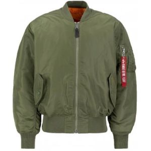 Alpha Industries, Klassieke Ma-1 Flight Jacket Groen, Heren, Maat:XL