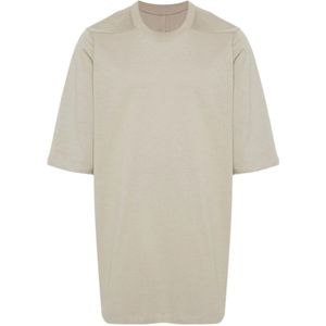 Rick Owens, Tops, Heren, Beige, L, Katoen, Biologisch Katoen Parel Grijs Jersey T-shirt