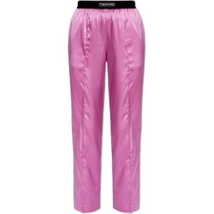 Tom Ford, Zijden pyjamabroek Roze, Dames, Maat:S