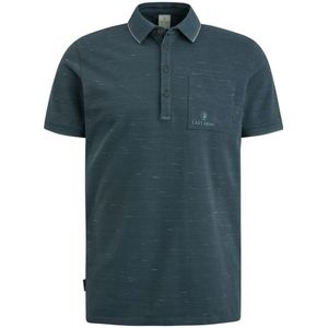 Cast Iron, Polo- CI S/S Injected Cotton Pique Blauw, Heren, Maat:L