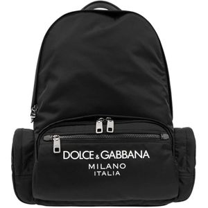 Dolce & Gabbana, Tassen, Heren, Zwart, ONE Size, Rugzak met logo
