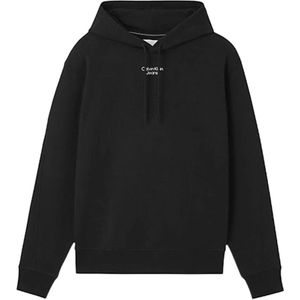 Calvin Klein Jeans, Sweatshirts & Hoodies, Heren, Zwart, M, Katoen, Zwarte heren hoodie