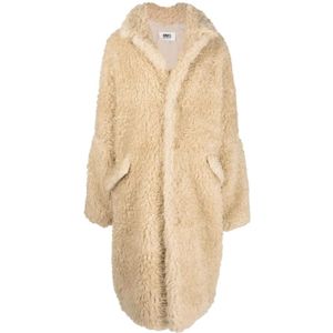 MM6 Maison Margiela, Jassen, Dames, Beige, M, Beige Teddy Jas