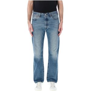 Levi's, Jeans, Heren, Blauw, W33, Denim, Klassieke 501 Jeans