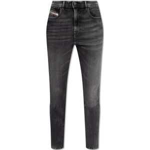 Diesel, 1984 Slandy-High jeans Grijs, Dames, Maat:W30 L32