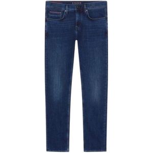 Tommy Hilfiger, Jeans, Heren, Blauw, W38, Katoen, Denton Straight Fit Jeans