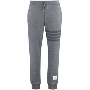 Thom Browne, Broeken, Heren, Grijs, S, Wol, Gestreepte Virgin Wool Track Pants