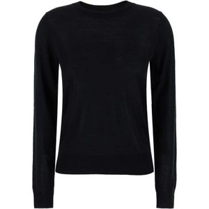 P.a.r.o.s.h., Truien, Dames, Zwart, XS, Zwarte Crewneck Sweater met Lange Mouwen