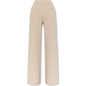 Dolce & Gabbana, Broeken, Dames, Beige, 2Xs, Wol, Wollen broek