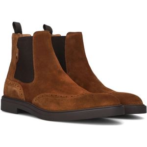 Hugo Boss, Schoenen, Heren, Bruin, 42 EU, Denim, Moderne Chelsea Boots Calev_cheb