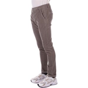 Dondup, Broeken, Heren, Grijs, W35, Katoen, Slim Fit Duifgrijze Broek