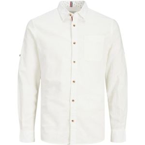 Jack & Jones, Overhemden, Heren, Wit, XL, Katoen, Stijlvol Overhemd