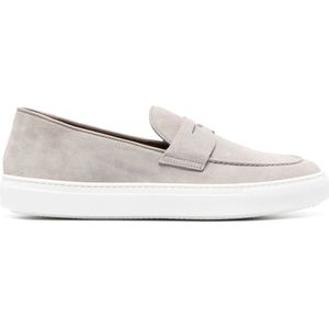 Fratelli Rossetti, Schoenen, Heren, Grijs, 42 1/2 EU, Suede Loafers Leren Voering Rubberen Zool