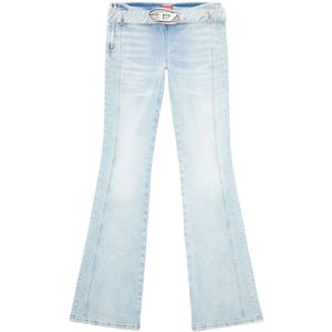 Diesel, Bootcut and Flare Jeans - D-Ebbybelt Blauw, Dames, Maat:W29