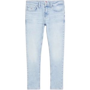Tommy Jeans, Jeans- Austin Slim FIT Tapered Bh 1217 Blauw, Heren, Maat:W34 L34