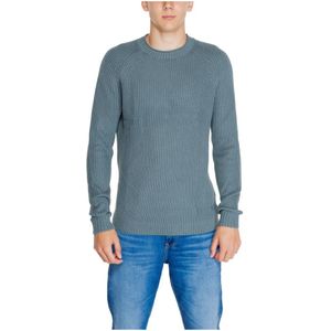 Calvin Klein Jeans, Truien, Heren, Groen, 2Xl, Katoen, Groene Katoenen Gebreide Trui