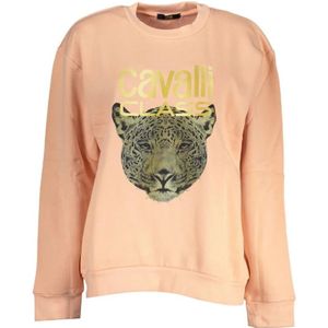 Cavalli Class, Sweatshirts & Hoodies, Dames, Roze, L, Katoen, Sweatshirts