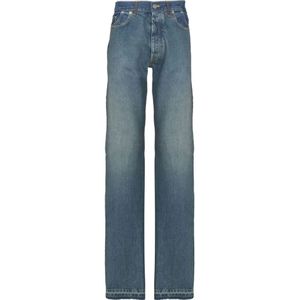 Maison Margiela, Jeans, Dames, Blauw, W31, Katoen, Straight Jeans