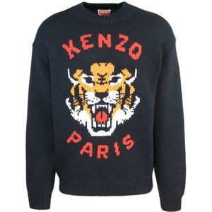 Kenzo, Truien Zwart, Heren, Maat:S