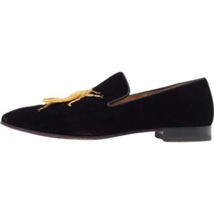 Christian Louboutin Pre-owned, Pre-owned, Heren, Zwart, 41 EU, Pre-owned Velvet flats