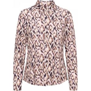 &Co Woman, Blouses & Shirts, Dames, Veelkleurig, XL, Polyester, Jersey Blouse met Lange Mouwen