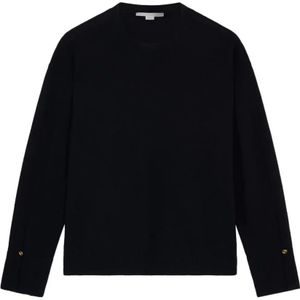 Stella McCartney, Zwarte Merino Gebreide Trui Zwart, Dames, Maat:S