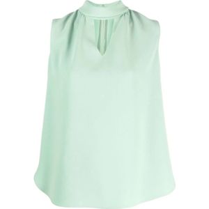 Alberto Biani, Mintgroene Cut-Out Blouse Groen, Dames, Maat:S