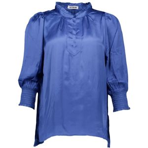 Est'Seven, Blauwe Est Elise Blouse Blauw, Dames, Maat:2XL