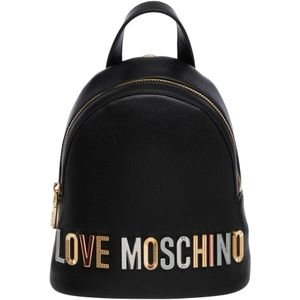 Love Moschino, Tassen, Dames, Zwart, ONE Size, Rhinestone Logo Backpack
