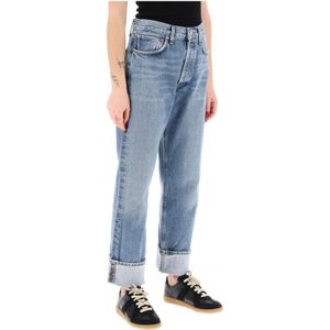 Agolde, Jeans, Dames, Blauw, W28, Katoen, Straight Jeans