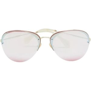 Miu Miu Pre-owned, Pre-owned, Dames, Roze, ONE Size, Pre-owned Acetate sunglasses