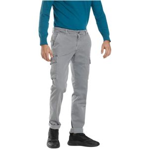 Mason's, Winter Gabardine Cargo Broek Grijs, Heren, Maat:S