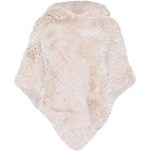 Liu Jo, Jassen, Dames, Beige, ONE Size, Faux-Fur Cape Style Jassen