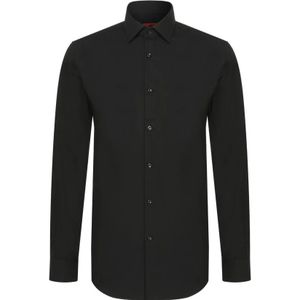 Hugo Boss, Normaal Overhemd Zwart, Heren, Maat:M