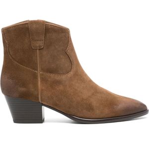 Ash, Schoenen, Dames, Bruin, 40 EU, Suède, Bruine Suède Puntige Neus Laarzen