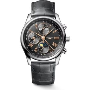 Longines, Master Collection Automatisch Stalen Horloge Zwart, Dames, Maat:ONE Size