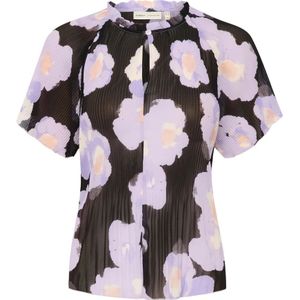 InWear, Blouses & Shirts, Dames, Veelkleurig, L, Lavendel Poëtische Bloem Geplooide Top Blouse