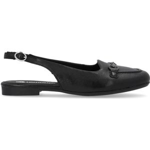 Remonte, Schoenen, Dames, Zwart, 38 EU, Zwarte platte sandalen voor vrouwen