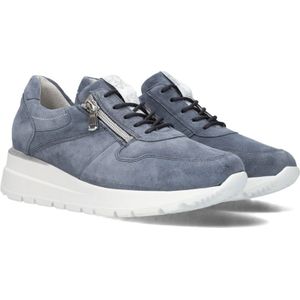 Waldläufer, Schoenen, Dames, Blauw, 41 EU, Suède, Blauwe Suède Trendy Sneakers 793007