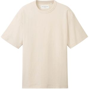 Tom Tailor, Tops, Heren, Beige, XL, Gestructureerd T-shirt Licht Beige